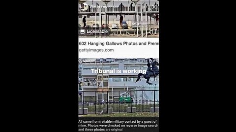 HANGING GALLOWS at the building in front of white house - ROPES FOR TRAITORS