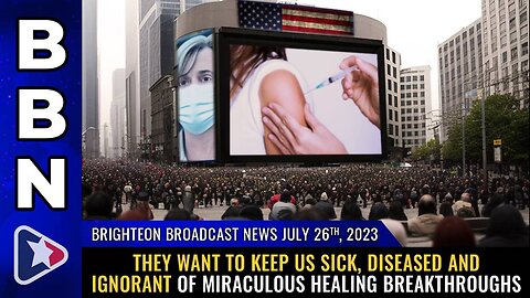 They want to keep us SICK, DISEASED and IGNORANT of miraculous healing breakthroughs