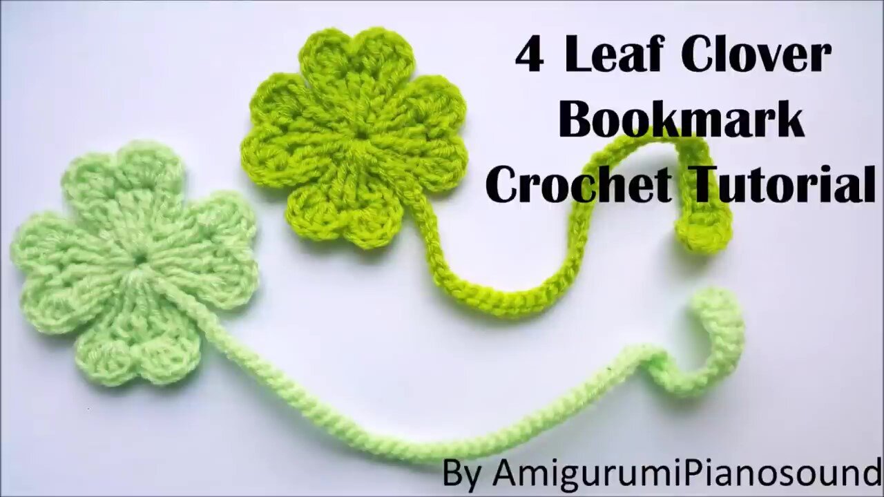 "Luck of the Read: Crochet Four Leaf Clover Bookmark"