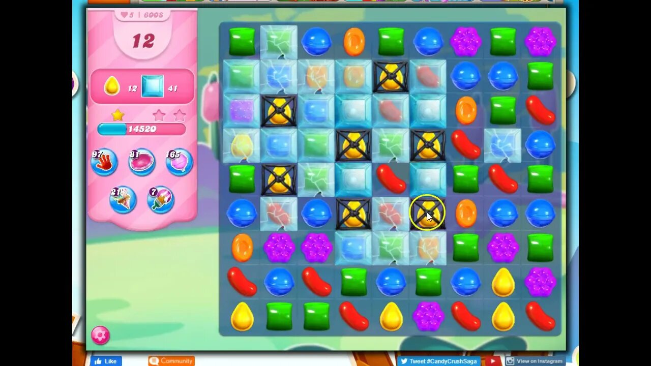 Candy Crush Level 6008 Talkthrough, 28 Moves 0 Boosters