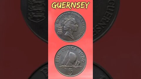 Guernsey 5 Pence 1986.#shorts #education #coinnotesz