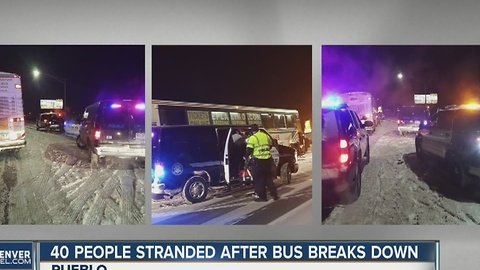 40 people stranded after bus breaks down in Pueblo
