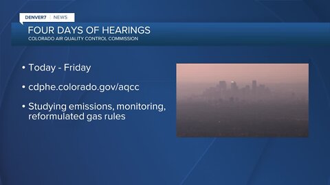 Hearings start today on Front Range air quality