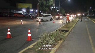 Avenida JK em GV: fio de alta tensão se rompe e trecho é interditado para evitar acidentes