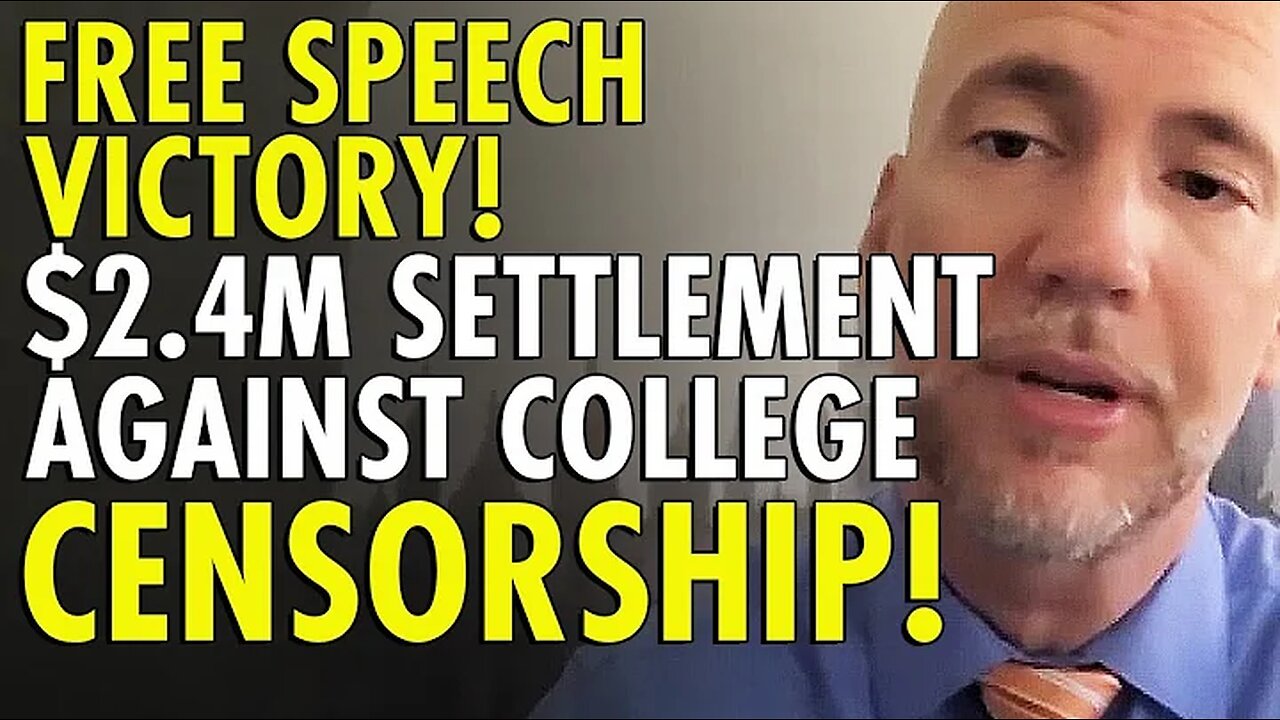 Conservative Professor Wins MULTIMILLION Settlement in Free Speech Showdown 8-20-2024