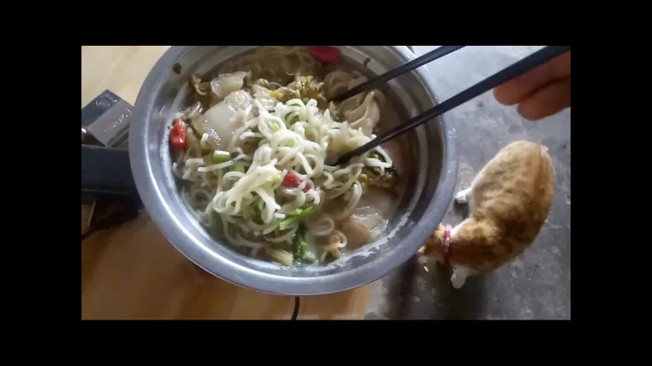 美女快点来看我吃面条😄
