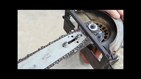 Making a Simple Electric ⚡ Chain ⛓️ Saw Cutting machine Ⓜ️
