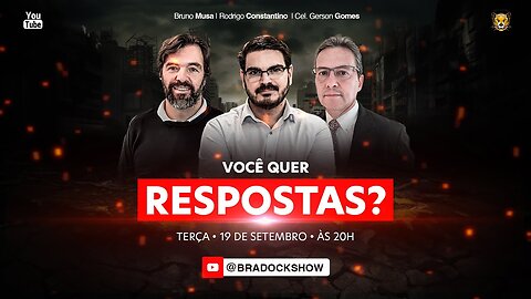 Bradock Show - 19/09/23 - Rodrigo Constantino, Cel. Gerson Gomes e Bruno Musa