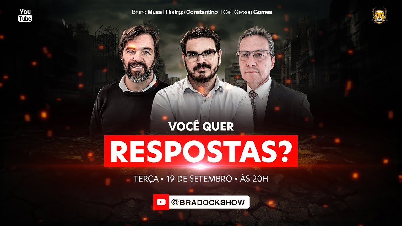 Bradock Show - 19/09/23 - Rodrigo Constantino, Cel. Gerson Gomes e Bruno Musa