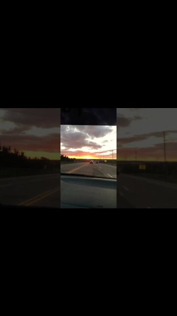 The sunset on the highway #shorts