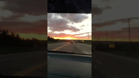 The sunset on the highway #shorts
