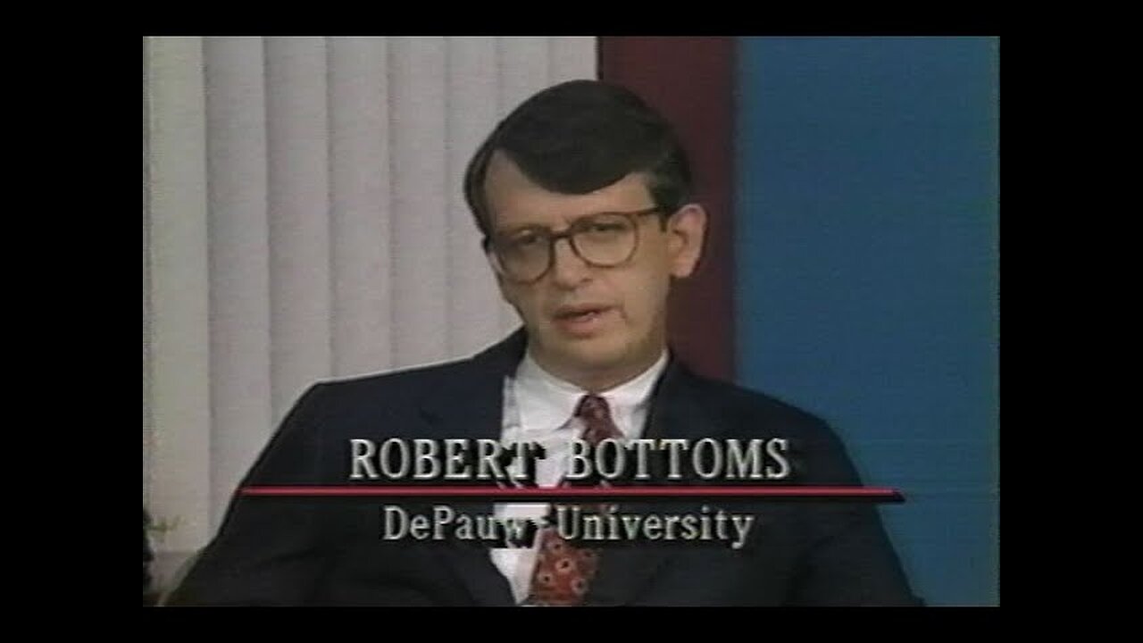 September 10, 1990 - DePauw University President Bob Bottoms on 'Wall Street Journal Report'