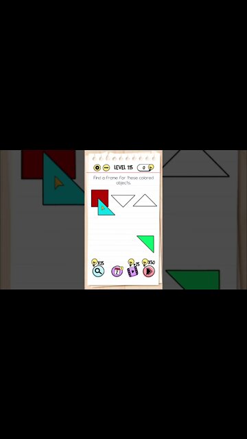 Brain Test Tricky Puzzles Level 115 Find a frame for these colored objects.