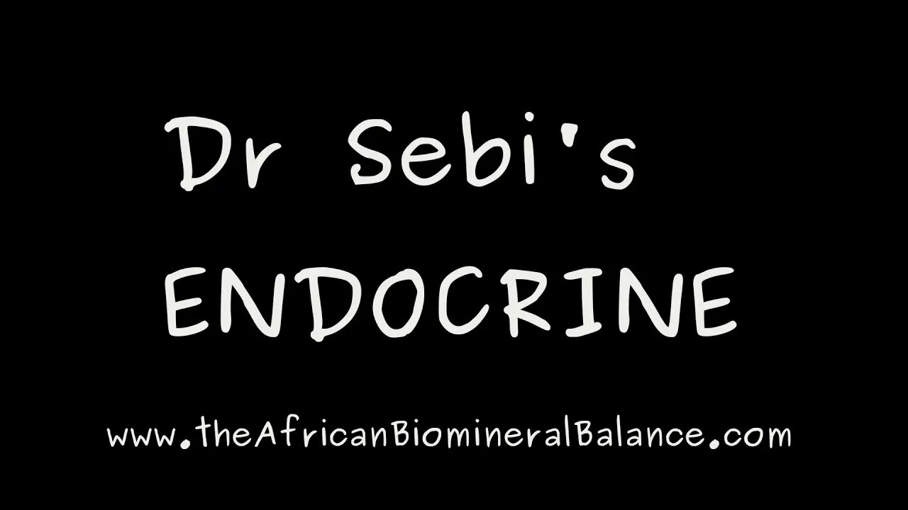 DR SEBI'S ENDOCRINE (DIABETES, PANCREAS)