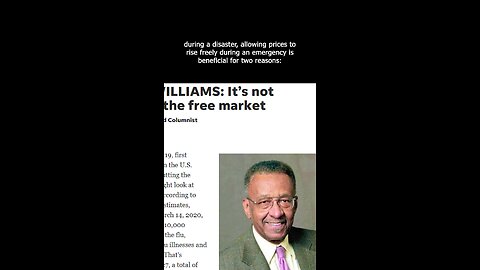 Walter E Williams explains why anti-price gouging laws are counterproductive