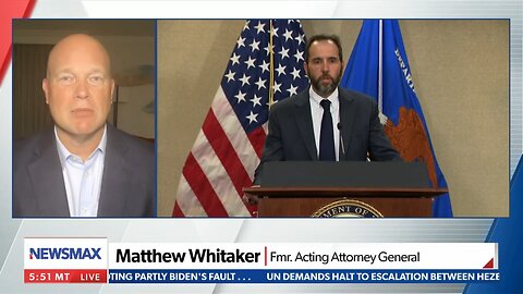 Frmr AG Matthew Whitaker's take on the new Jack Smith Indictment of PDJT