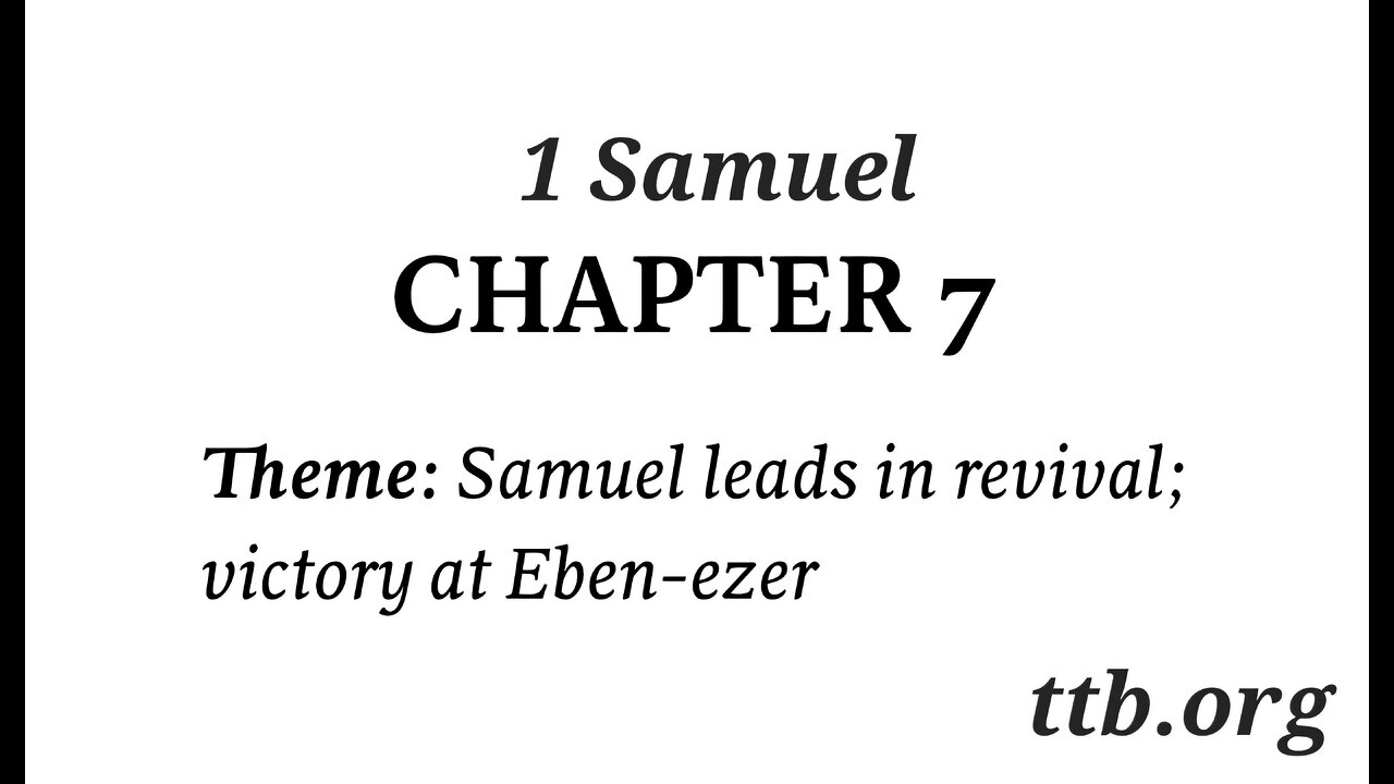 1 Samuel Chapter 7 (Bible Study)