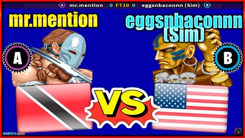 Street Fighter II': Hyper Fighting (mr.mention Vs. eggsnbaconnn (Sim)) [Trinidad Tobago Vs. U.S.A.]