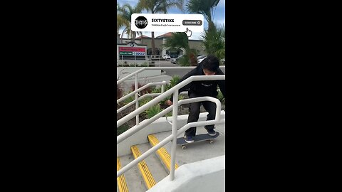 Heelflip narrow 7 stair in the streets #skateboarding