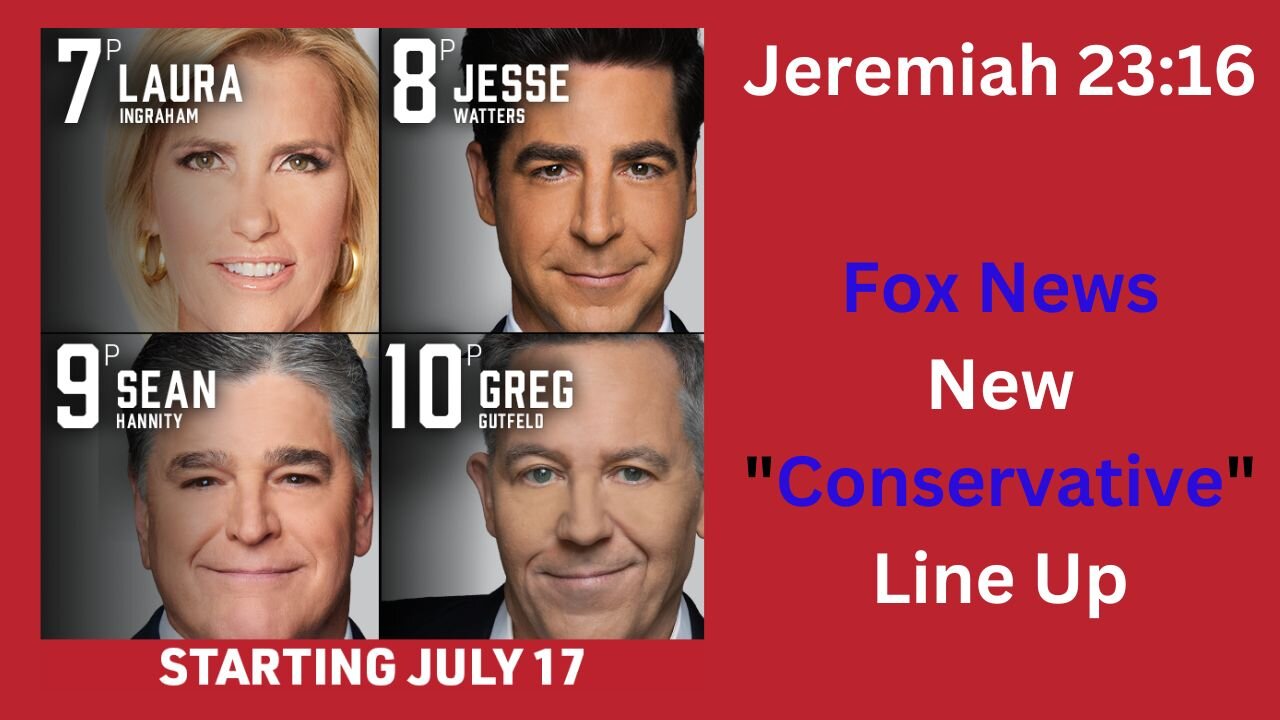 Fox News All-star "Conservative Line up" Fox News Hates You!