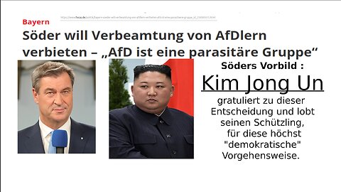 Söder will Kim Jong-Un werden, wenn er mal erwachsen ist.