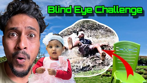 Funny blind eye chair challenge #funny #challenge