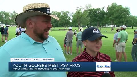 Youth golfers meet PGA pros