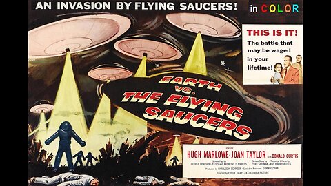 EARTH VS THE FLYING SAUCERS 1956 in COLOR An Alien UFO Invasion to Enlave Planet Earth FULL MOVIE