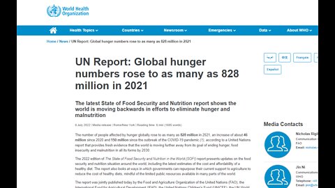 UN Deletes Article Praising "Benefits of World Hunger"