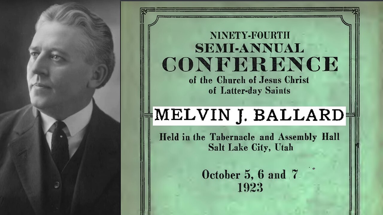 Melvin J Ballard | The Book of Mormon Was Given As A New Witness To The World