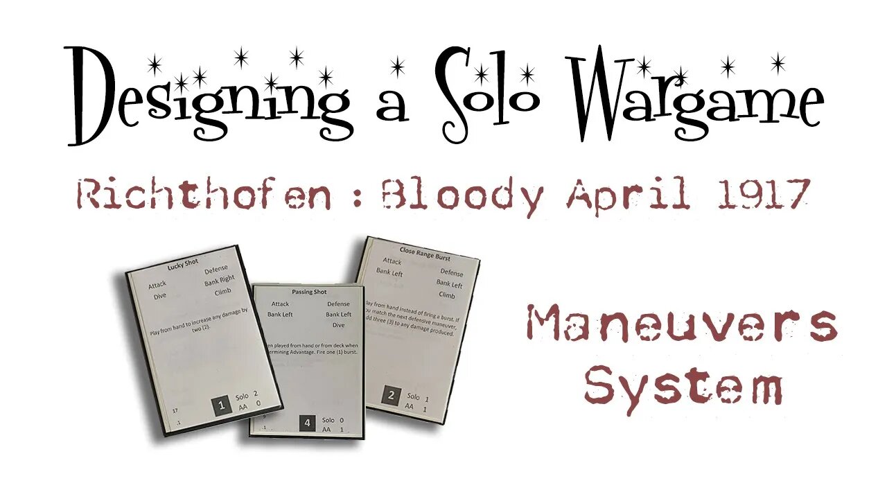 Designing a Solo wargame : The Maneuver System