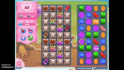 Candy Crush Level 1547 Audio Talkthrough, 3 Stars 0 Boosters