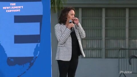 Kamala pandering to the crowd in Florida.