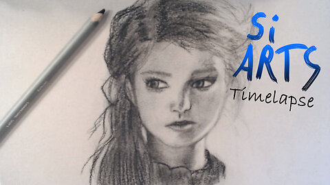 Young Girl in Grey (Charcoal Portrait Timelapse)