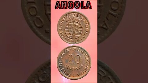 Angola 20 Centavos 1948.#shorts #education #coinnotesz