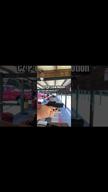 CZ P01 review started, we have a Cajun trigger in this. Recoil view in slowmo #czusa #cz #9mm #cgw
