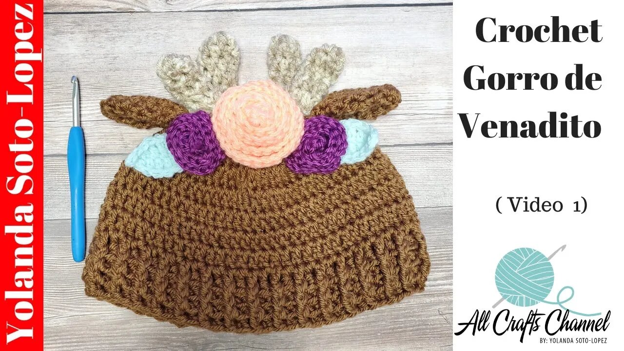 CROCHET Como tejer un Gorro de Venadito ( Video 1)