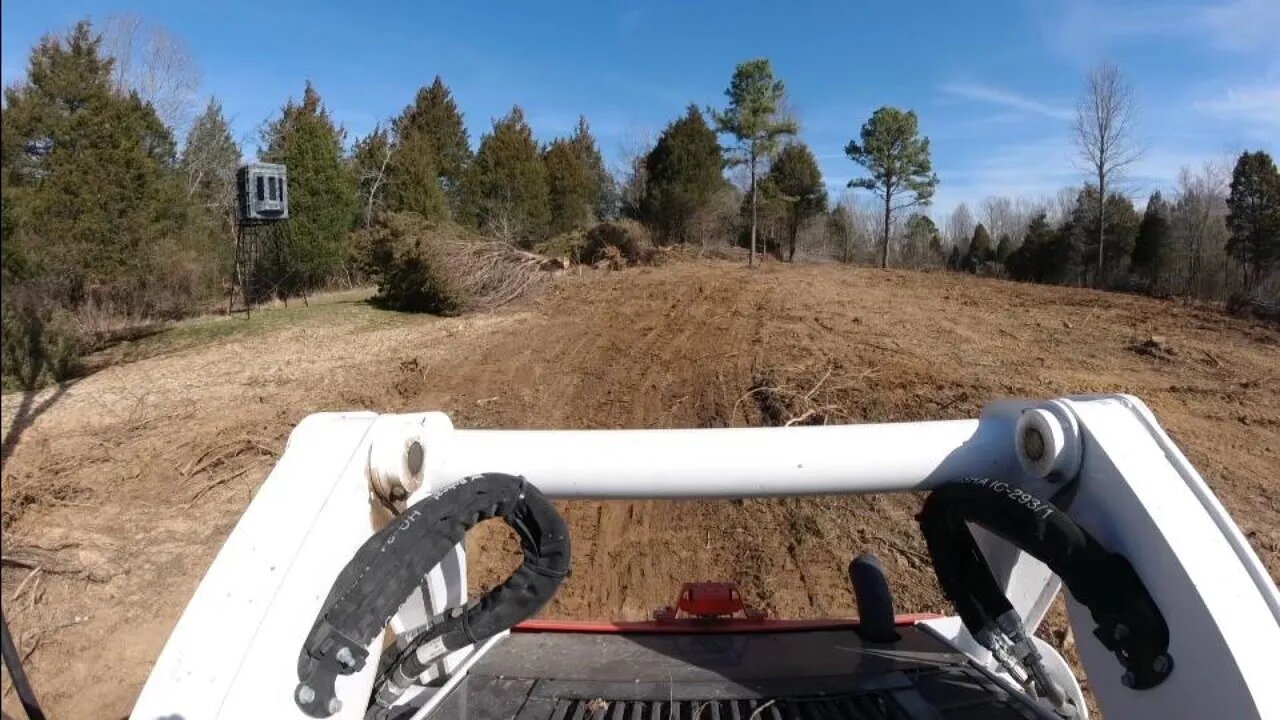 New food plot update & rough grading Bobcat T650 CTL & 4 in 1 bucket