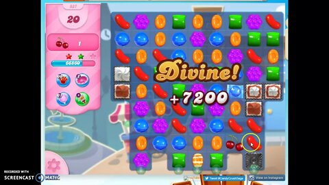 Candy Crush Level 837 Audio Talkthrough, 3 Stars 0 Boosters