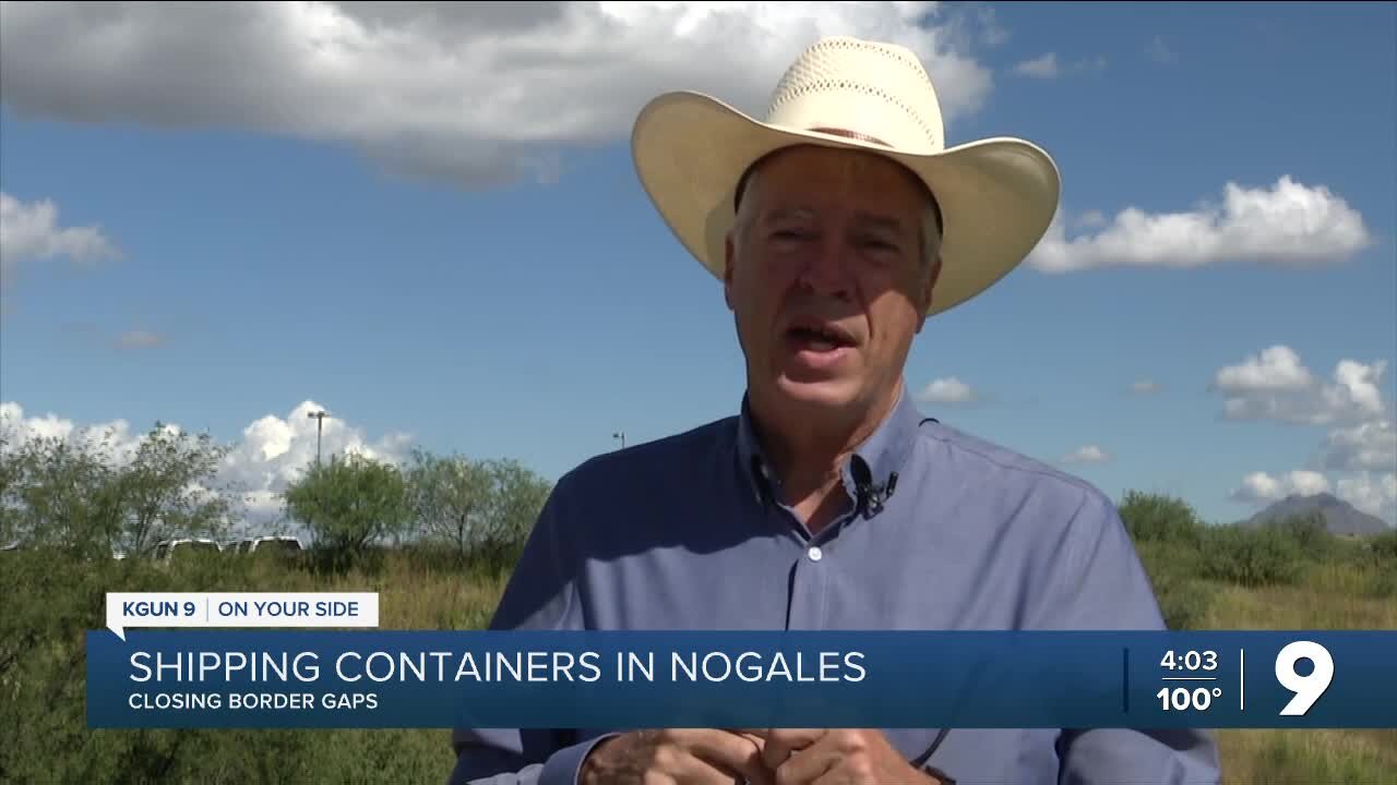 Shipping containers arrive in Nogales to fill border wall