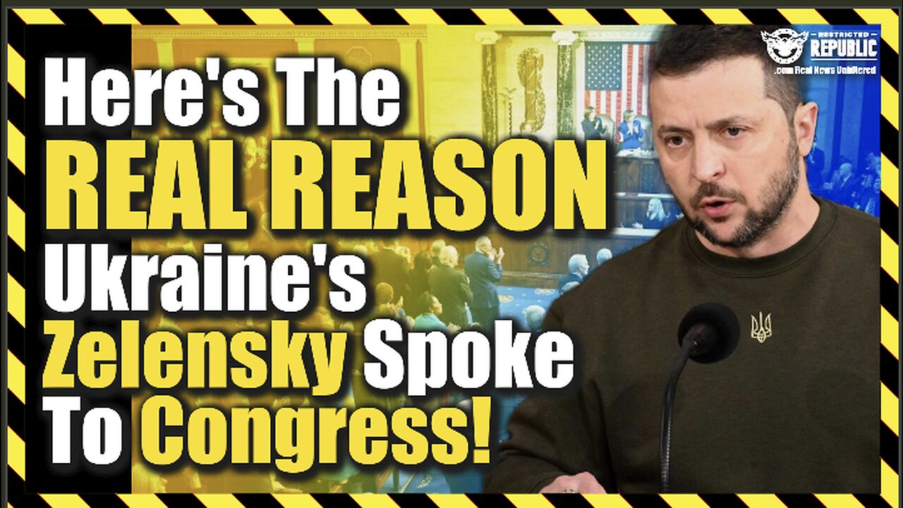 Prepared To Be Shocked! Here’s The Real Reason Ukraines Zelensky Spoke To Congress!