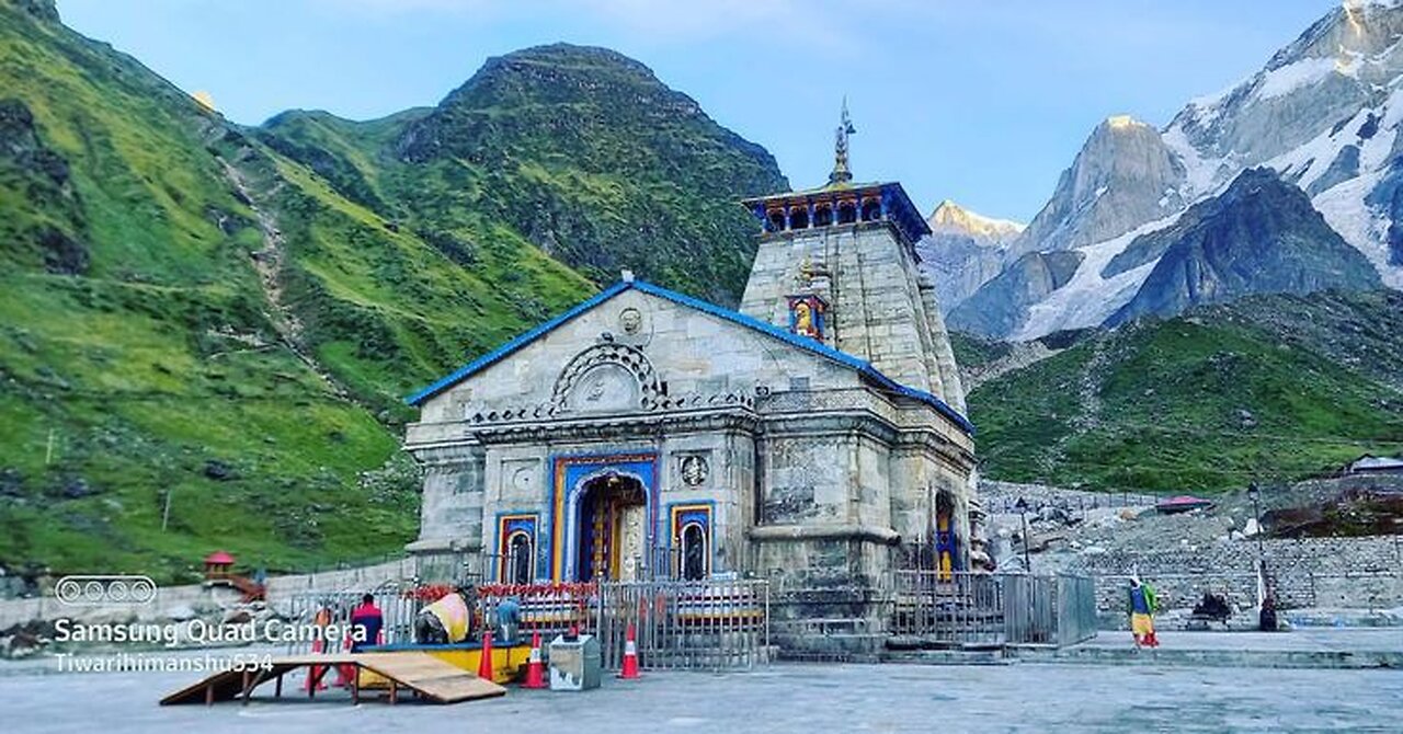 Kedarnath Temple Drone View 4k