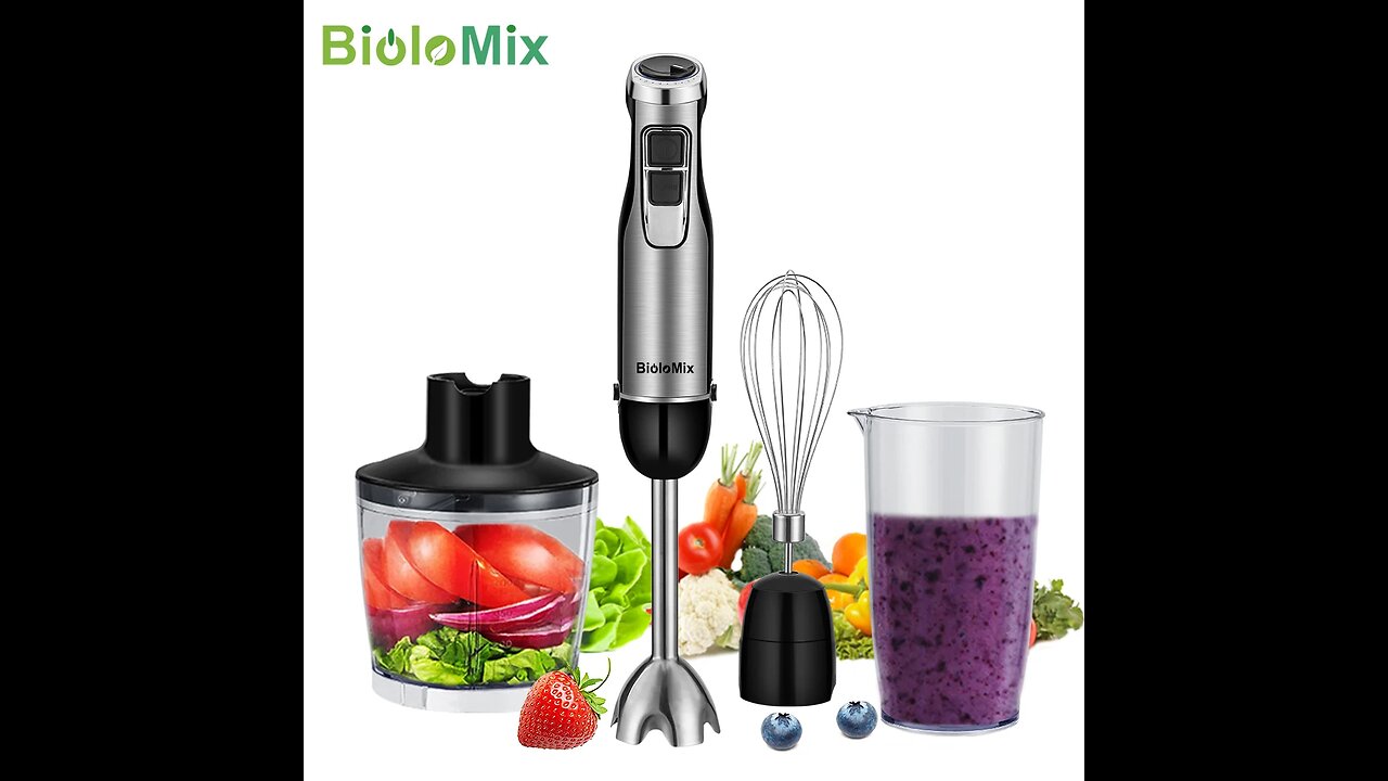 4 in 1 High Power 1200W Immersion Hand Stick Blender Mixer