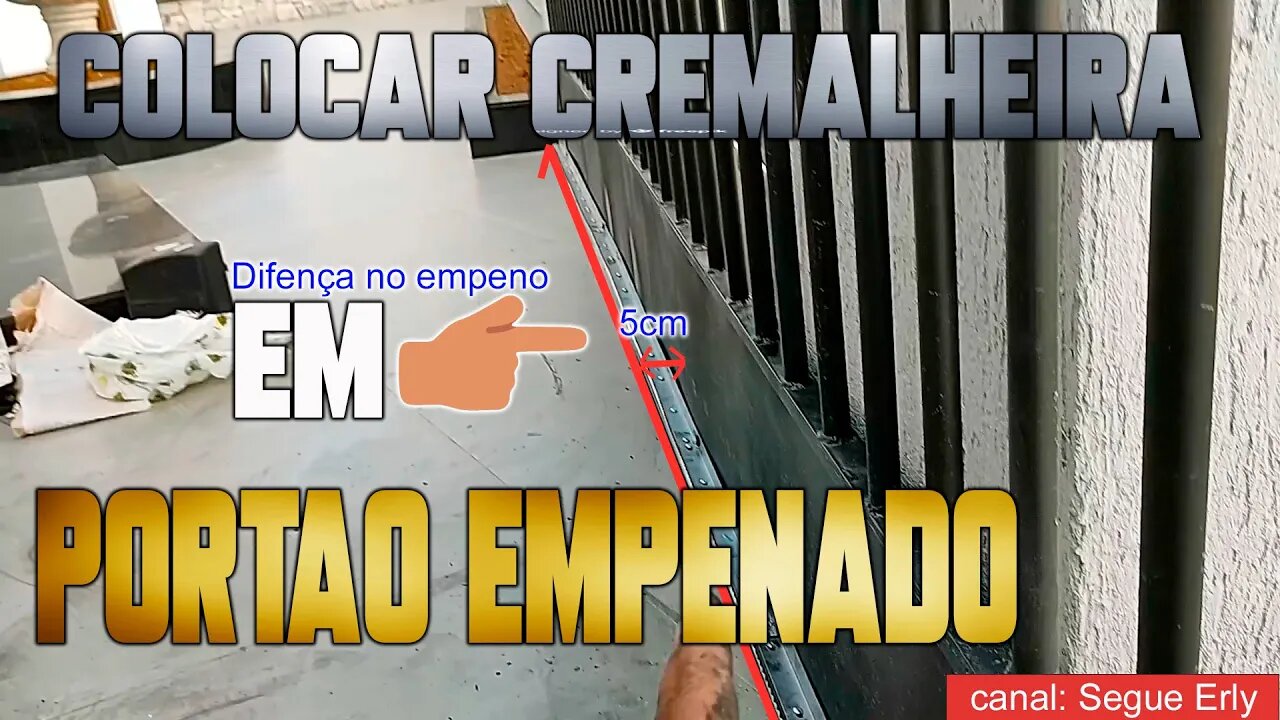 portão empenado [como colocar cremalheira!]