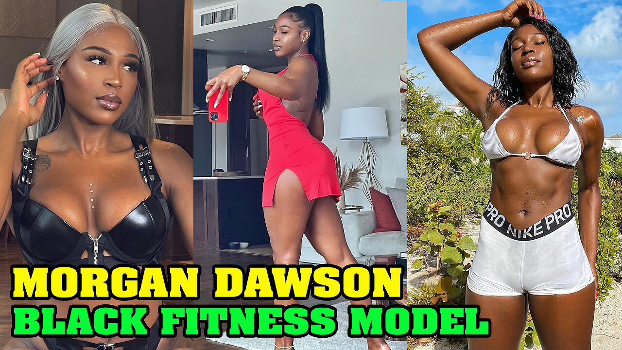 Hot Black Fitness Model Morgan Dawson, Training Motivation