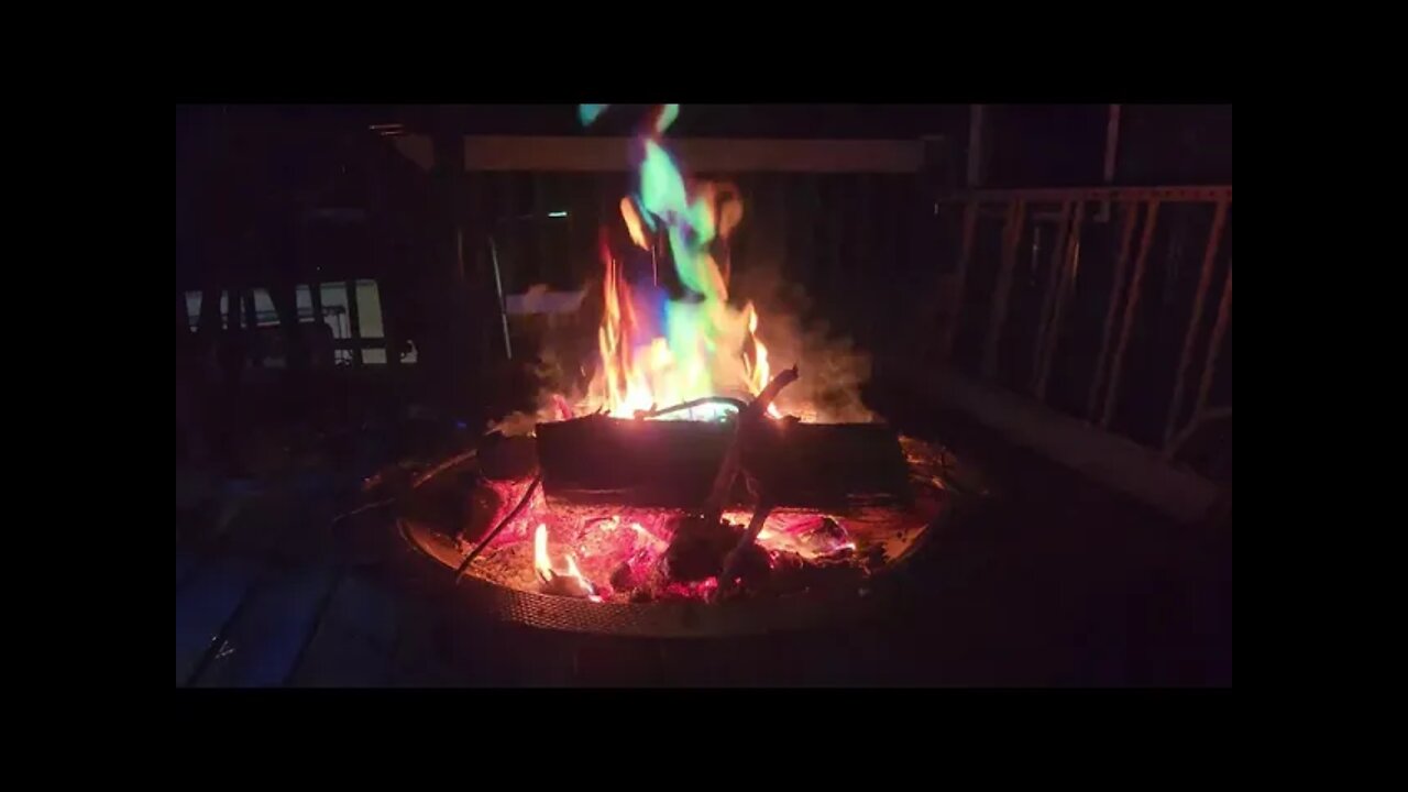 Relaxing Colorful Campfire With Soothing Music