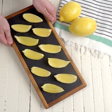 Lemon drop wedge shots