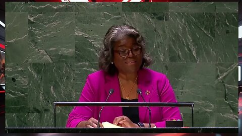 A representative for the United States addresses the General Assembly emergency session on Gaza
