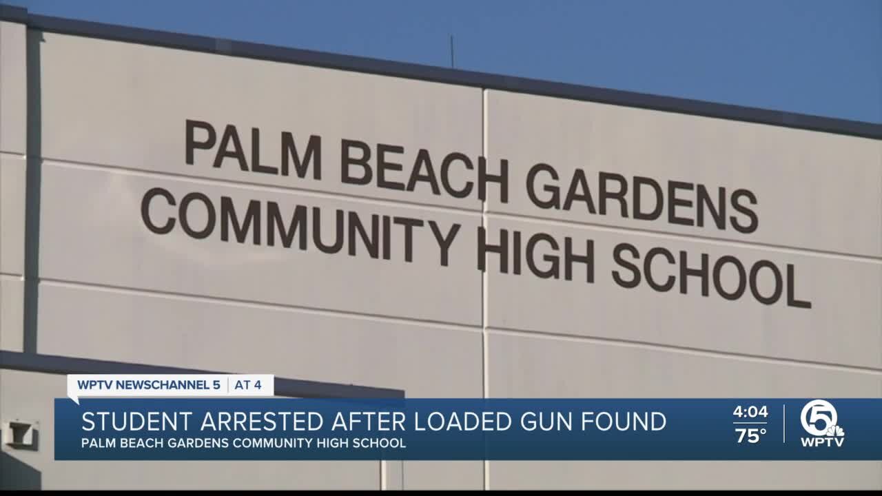 Student arrested after loaded gun found at Palm Beach Gardens Community High School