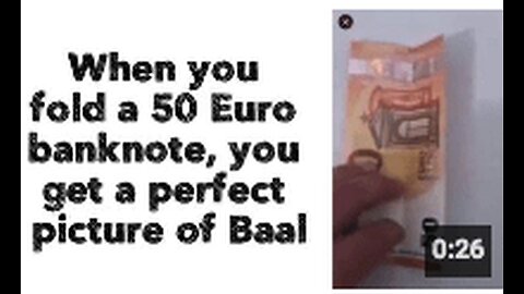 When you fold a 50 Euro banknote, you get a perfect picture of Baal.